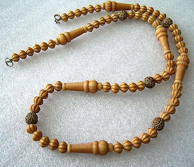 Vintage carved early plastic necklace