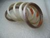 Vintage plastic swirl bangles bracelets with Israeli label – lot of 5