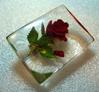 Vintage reverse carved lucite  pin brooch from the 50ies