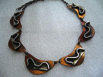 Vintage copper mid-century necklace