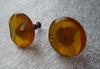 Vintage amber early plastic screw earrings
