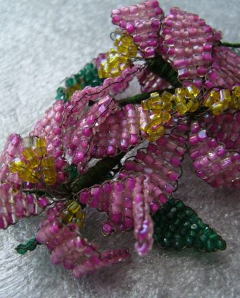 Seed beads weaving flower