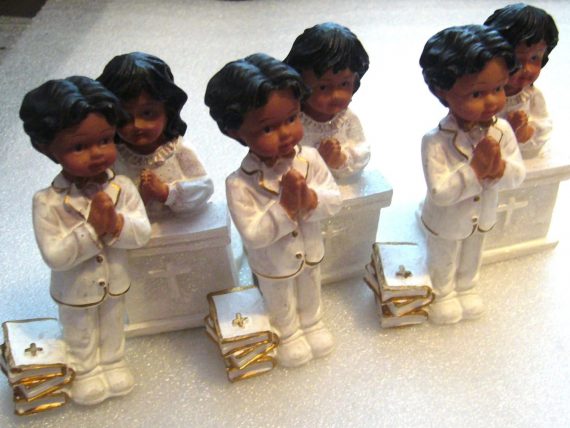 Lot of 6 vintage chorus children praying figurines