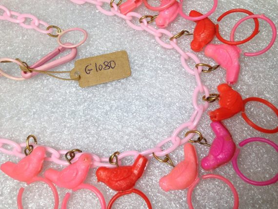 Vintage celluloid birds necklace