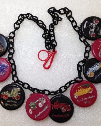 Vintage style charms necklace, made with vintage 1967 early plastic Israeli cars' charms