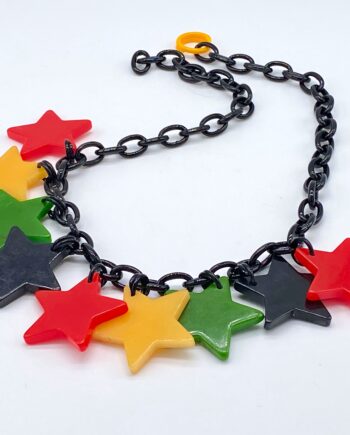 Vintage stunning bakelite stars necklace